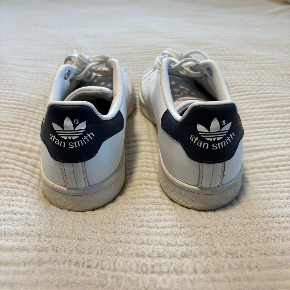 Adidas Stan Smith Sneaker Cloud White Navy Mens Size 7.5 Athletic Sports
